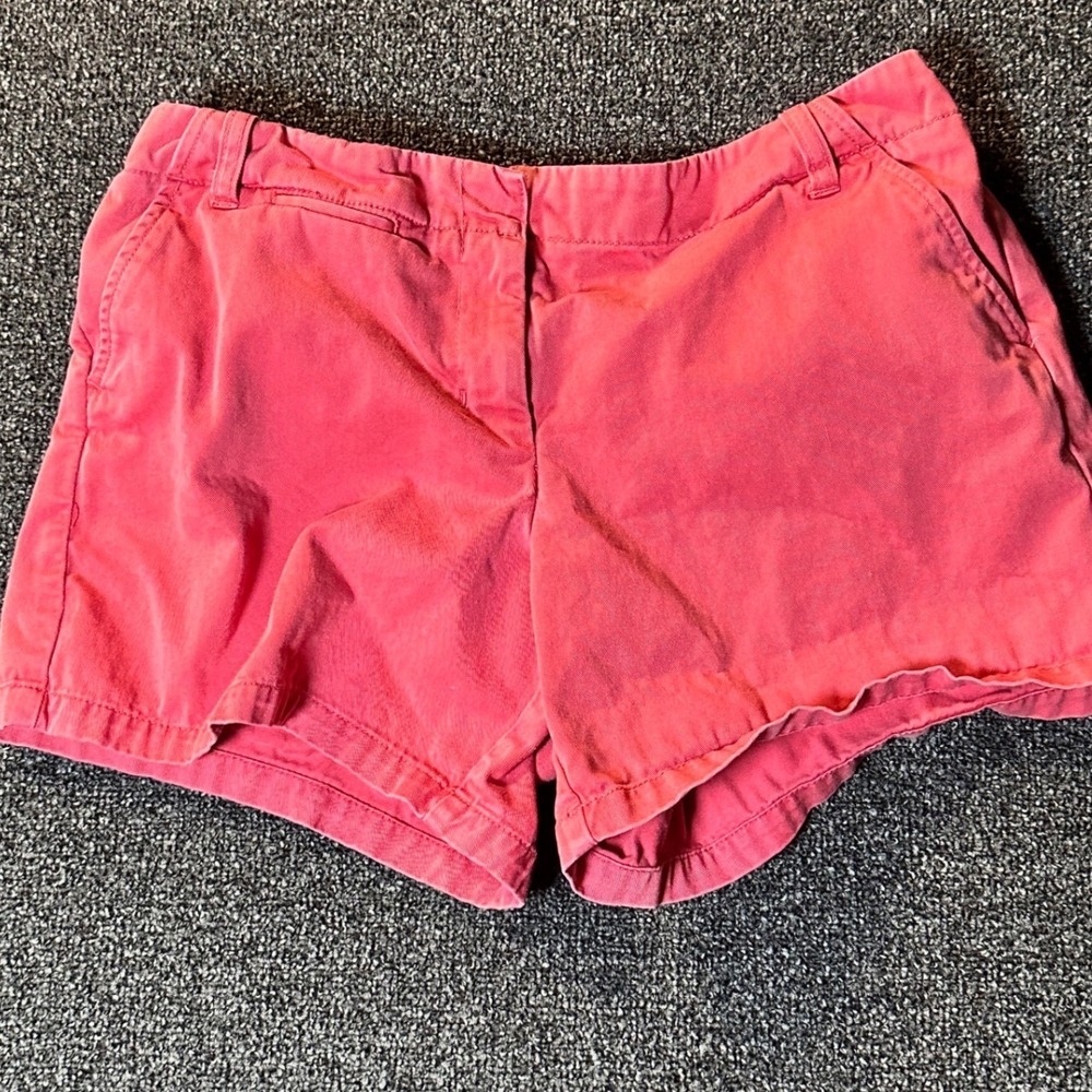 J.Crew Womens Low Fit Chino Shorts Size 8 Coral Pink 100% Cotton RN77388